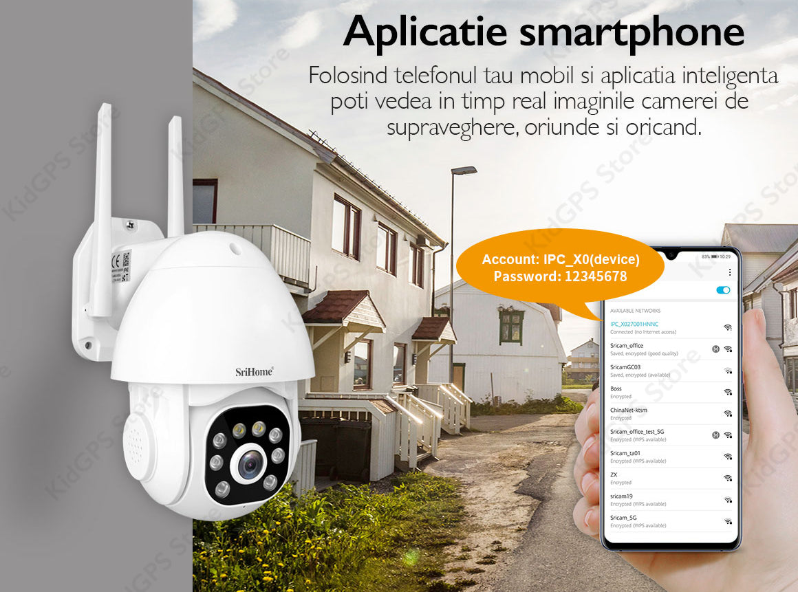 Camera de supraveghere WIFI SriHome SH039B Pro Camera de supraveghere WIFI SriHome SH039B Pro